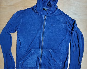 オークリー ジップアップ パーカー◆ブルー系 Mサイズ オークリー ブルー ジップアップ パーカー - Etsy 日本