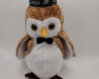 TY Beanie Babies Wisest Owl Beanie Baby Plush Toy, Retired Collection TY Beanies Babies