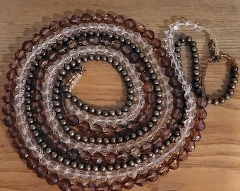 Vintage Bead Necklace Multi strand Stranded Long 36 inch