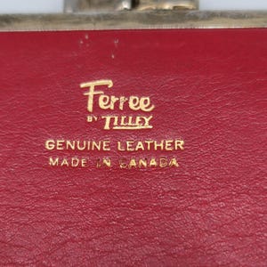 Tilley Wallet Red Leather Kiss Lock Made in Canada | Stylish & Functional Purse for Women
