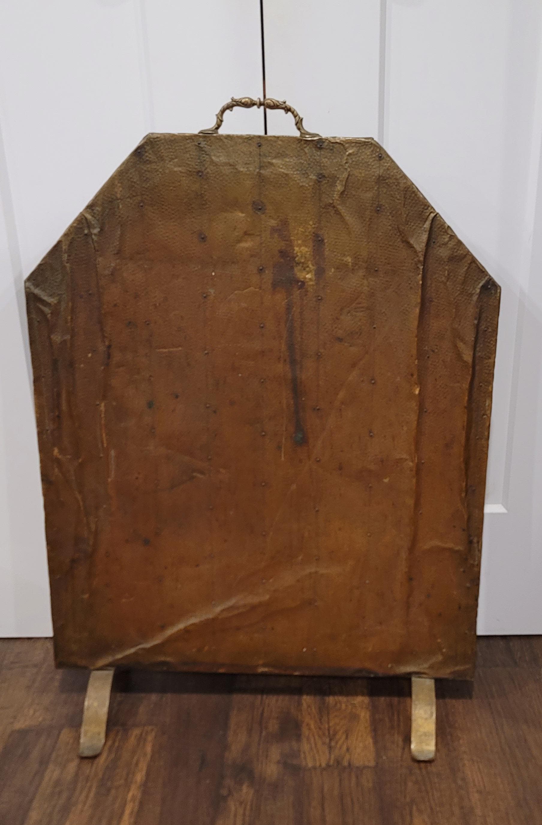 Antique Brass Fireplace Screen Old Country - Etsy