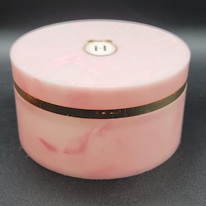 Mini houppette compacte vintage en résine MCM, pots de crème de toilette, boîte à bijoux en pots