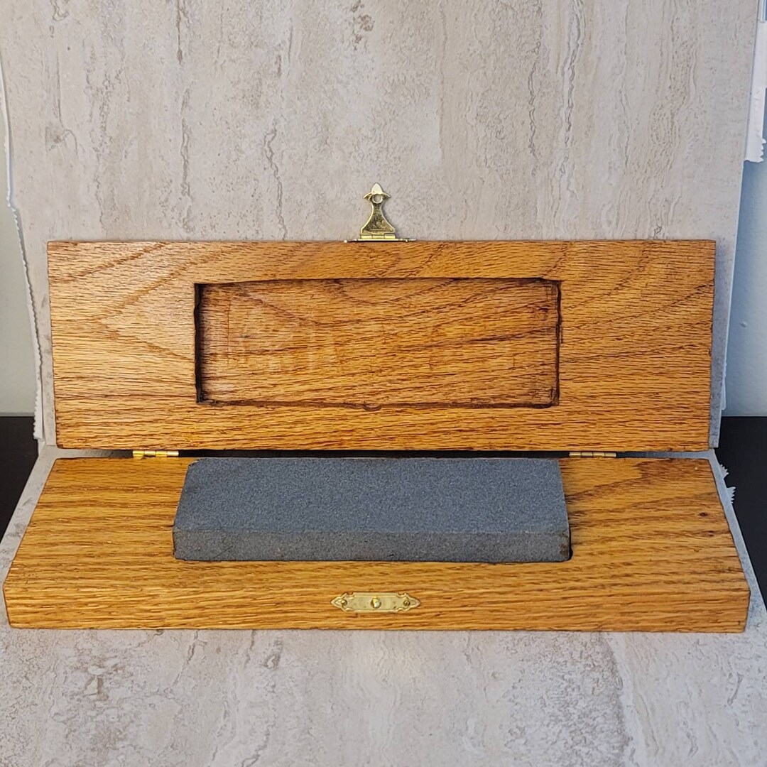 Vintage Wet Stone Sharpener Manual Knife Sharpener With Etsy