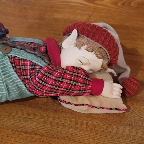 Sleeping Elf Mantel Decor 17 in