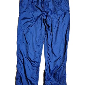 Vintage 90s Adidas Pants Mens Size Large Blue Logo Nylon Lined 32x30