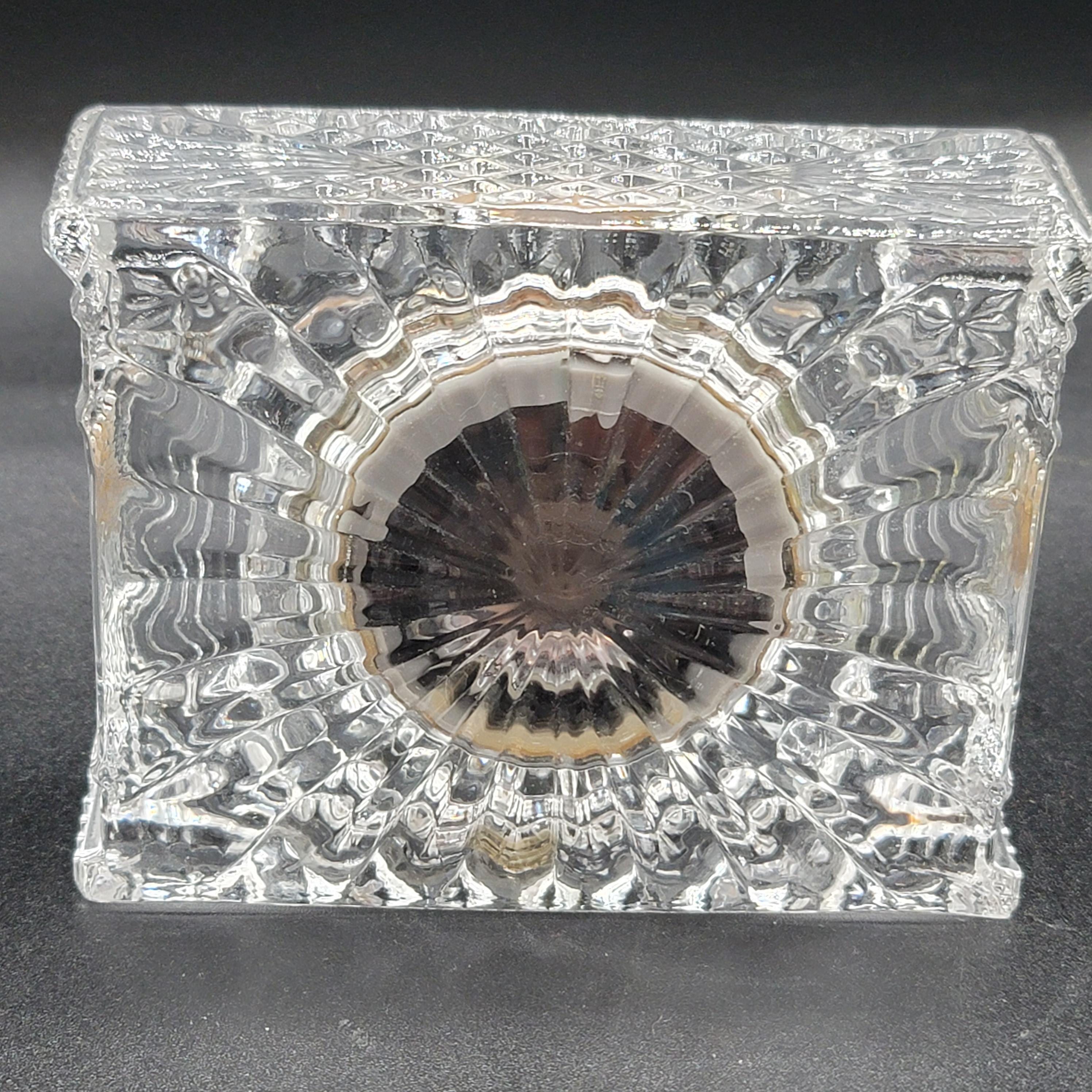 Vintage Charter Collection Crystal Mantle Desk Clock Quartz 