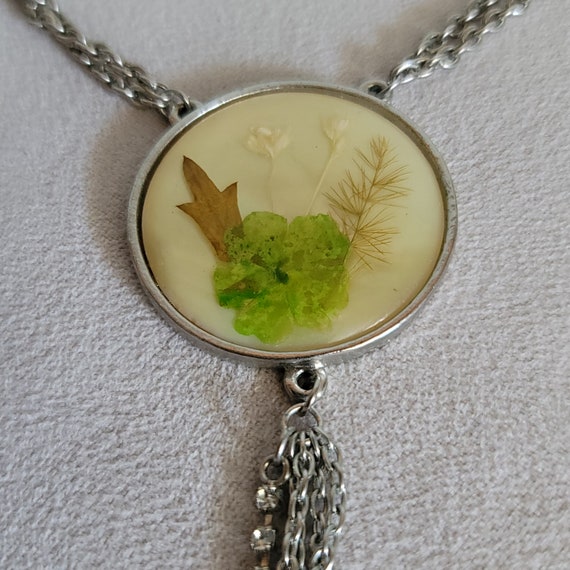 Dried Flower Necklace Pendant Rhinestone - image 5