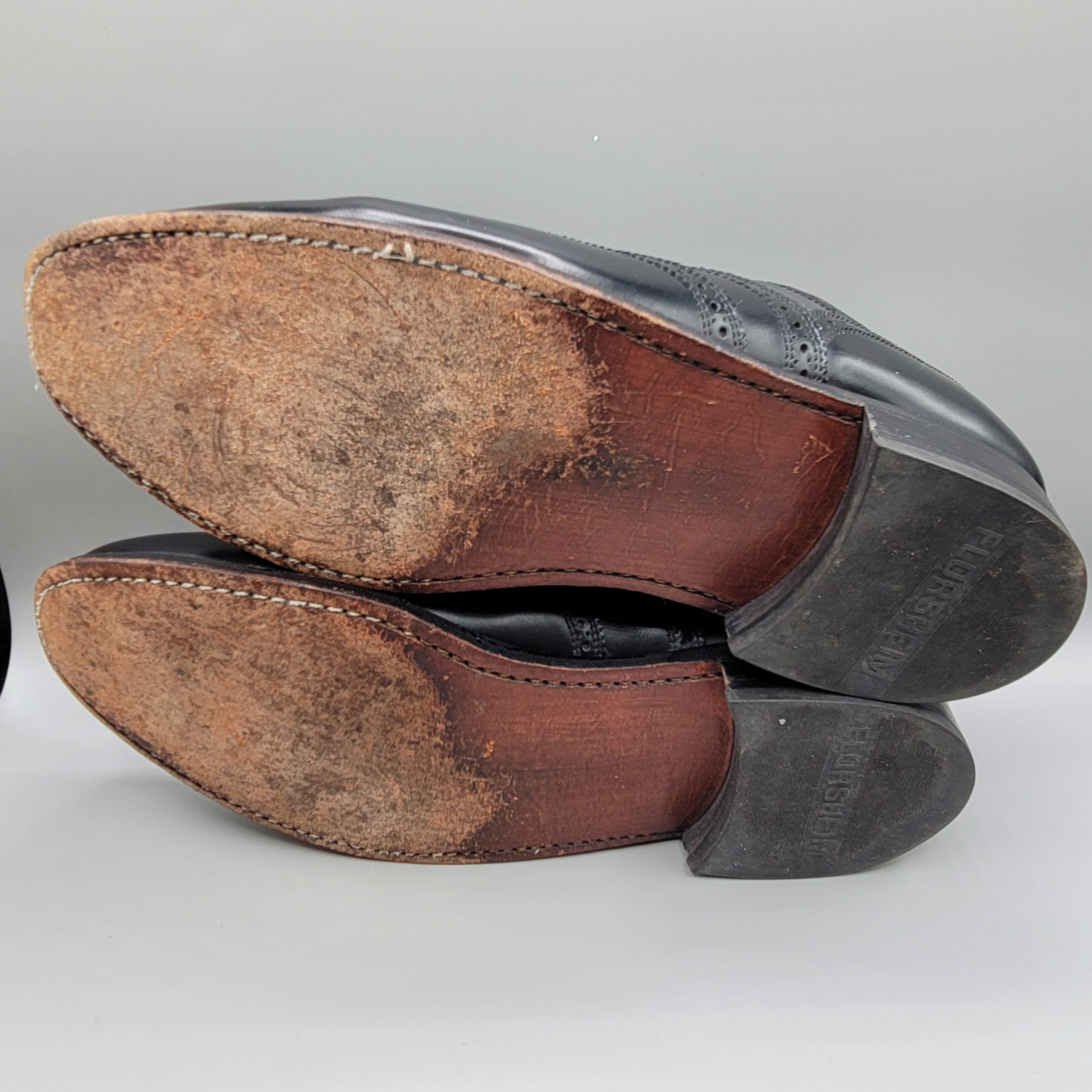 Chaussures Habillées Homme Florsheim 9D Noir - Bout D'aile Avec Pompons - Occasion