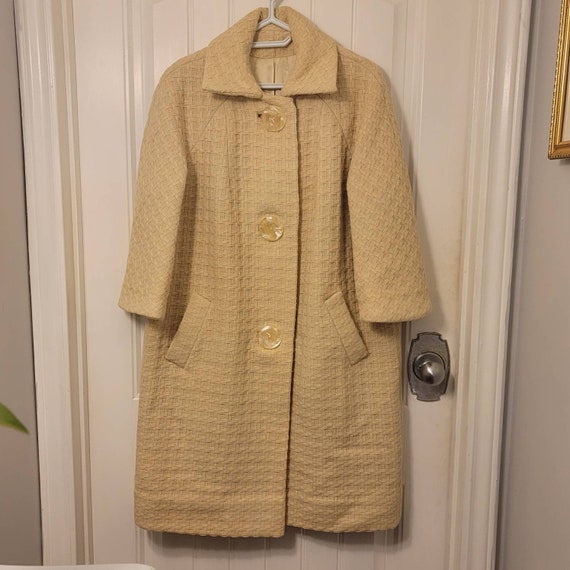 1960s Swing Coat Woven Chatsworth Lurie Saunders - image 1