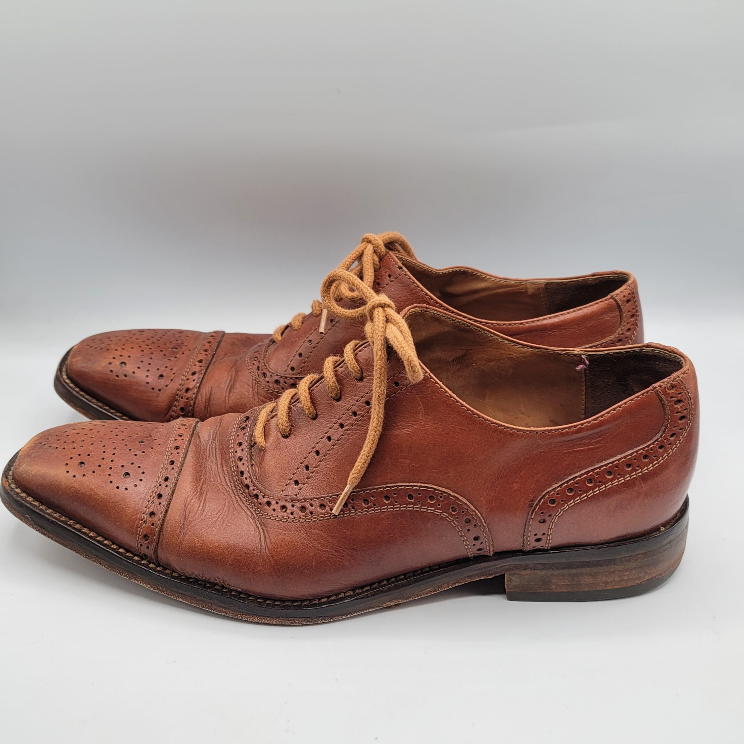First Brown Leather Oxfords Men Sz 42.5EU/9.5M US Amazon.com | Oxfords Leather Men Shoes Whole Cut Fashion  main image 4