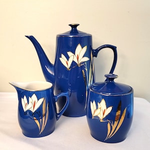 Set da caffè floreale vintage con lattiera e zuccheriera Yantai