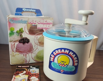 Vintage Yellow Donvier Ice Cream Maker Machine Chillmaster Etsy