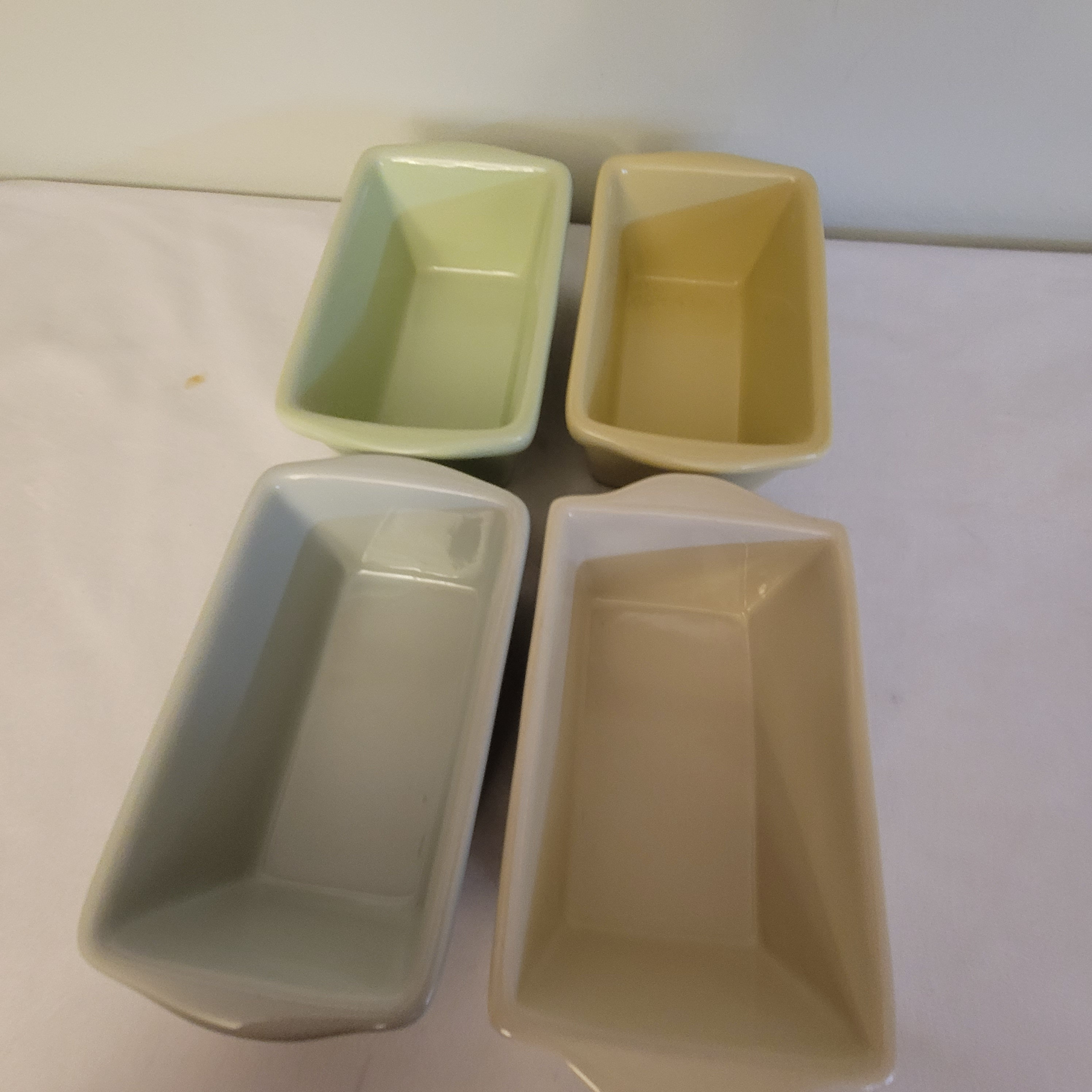 Vintage LTD Commodities White Ceramic Mini Loaf Baking Pan in