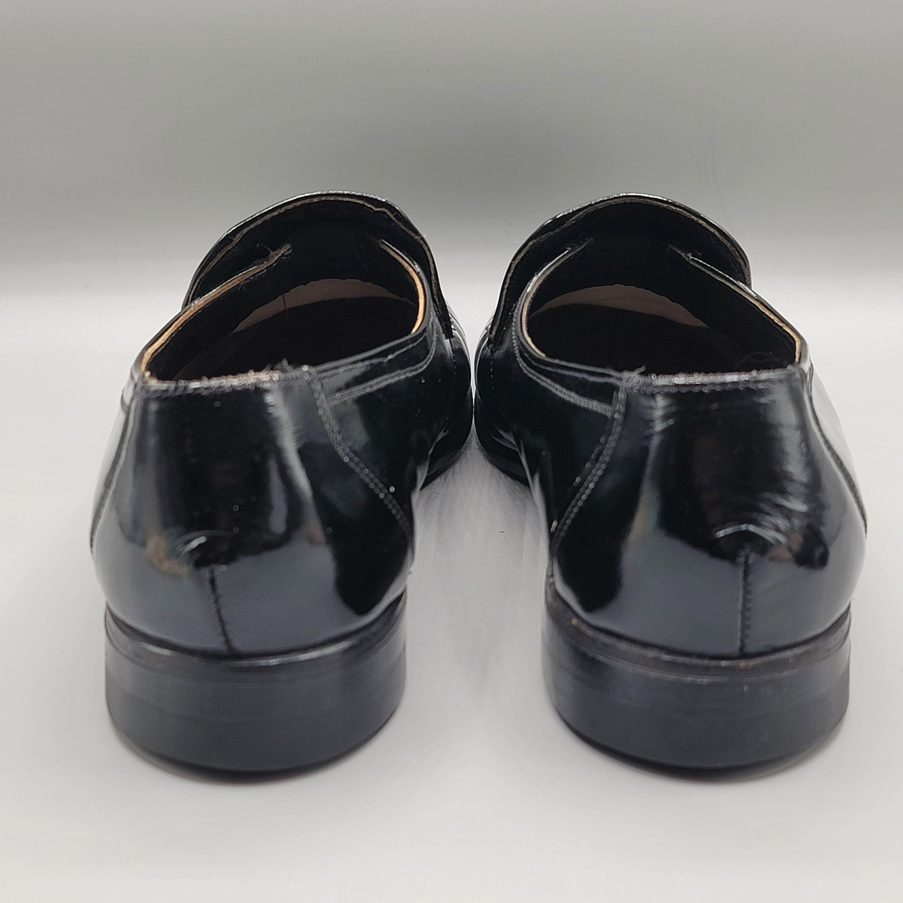 Florsheim Mens Dress Shoe 9B Black Slip on Loafer Tuxedo - Etsy