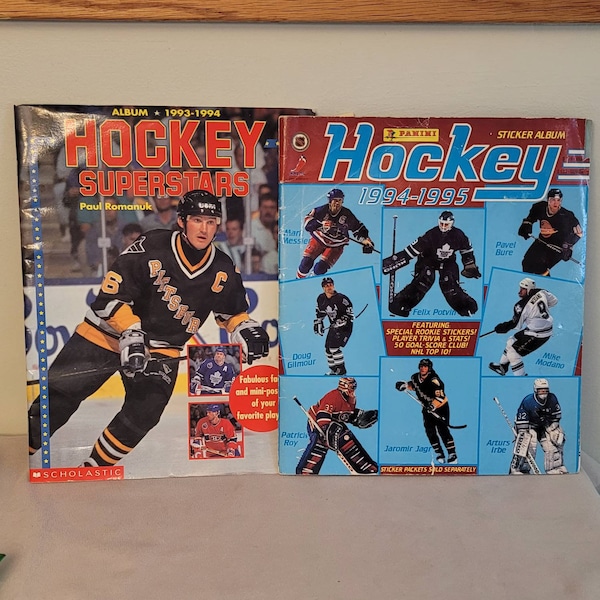 1990s Hockey Fan Book Sticker Hockey Players Books