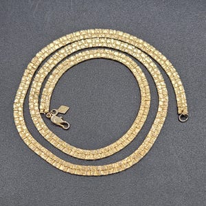 Vintage Nugget Chain Necklace Yellow Gold Plated Signed Sarah Cov Canada
