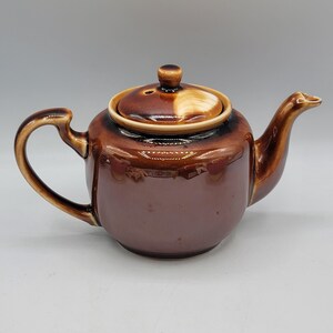 Small Single Cup Tea Pot Individual Size Brown Vintage EUC Ceramic ...