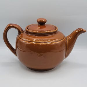 Vintage theepot geglazuurd bruin Royal Oak Brown 11 in
