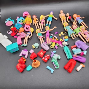 Vintage Polly Pocket Disney Dolls Clothes Accessories Lot