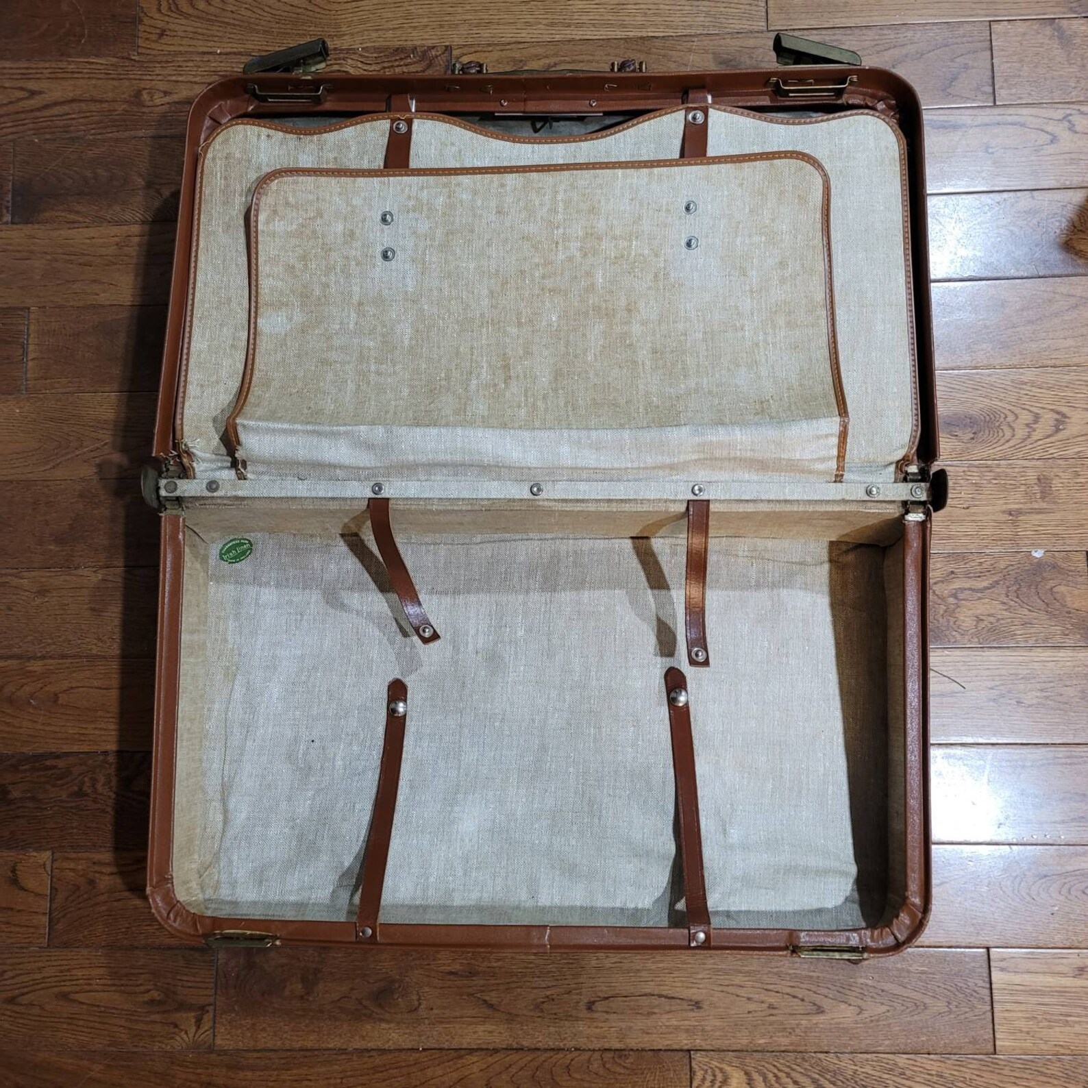 1940s Leather Suitcase With Dividers Luggage Travel Luggage Etsy