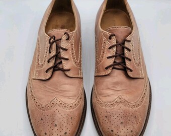 Vintage Sears Dress Shoes Oxford Brown Mens 11D Wing Tip  display picture 1