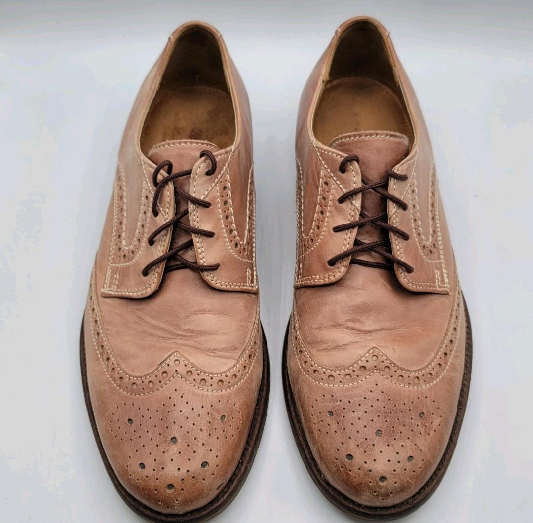 Bostonian Mens Wingtip Oxford Dress Shoes 8.5M Brown - Etsy  display picture 1