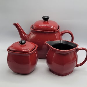 Corelle 6 Cups Teapot Cream Sugar Bowl Set