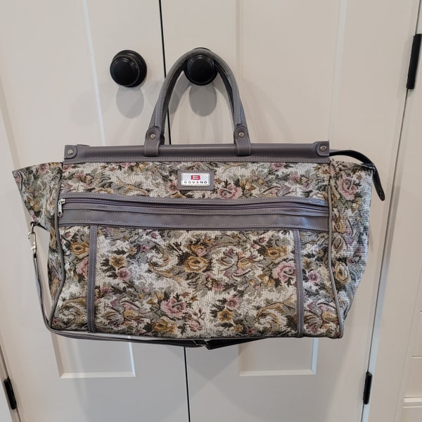 Vintage French Tapestry Floral Paisley Weekend Tote Bag