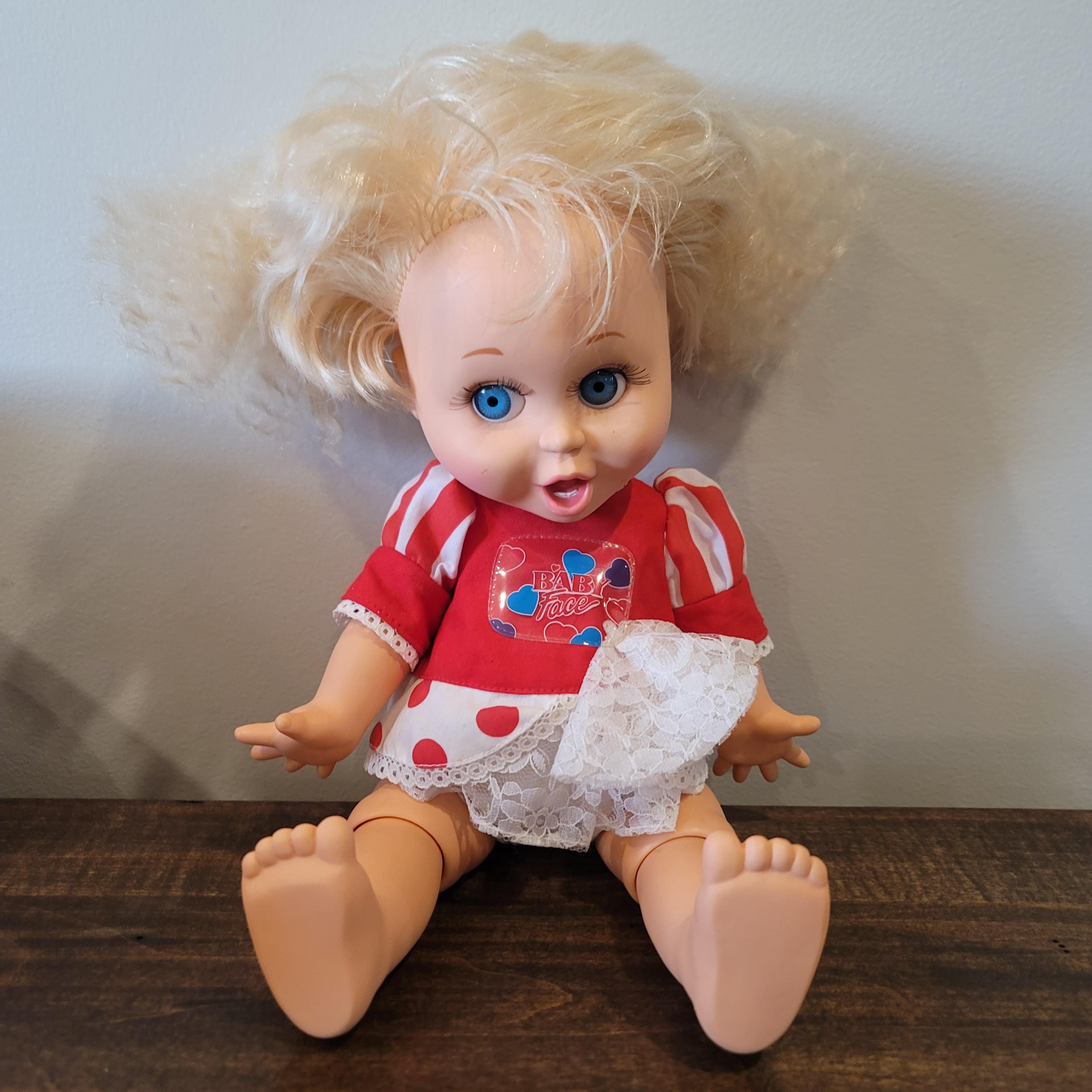 Baby Face so Surprised Suzie Doll Original Red Dress & Diaper