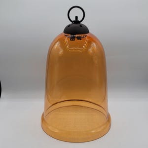 Antique Amber Glass Jar Dome Display Super Rare