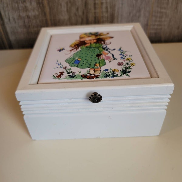 Holly Hobbie Jewelry Box Wood, Holly Hobby White Jewelry Box