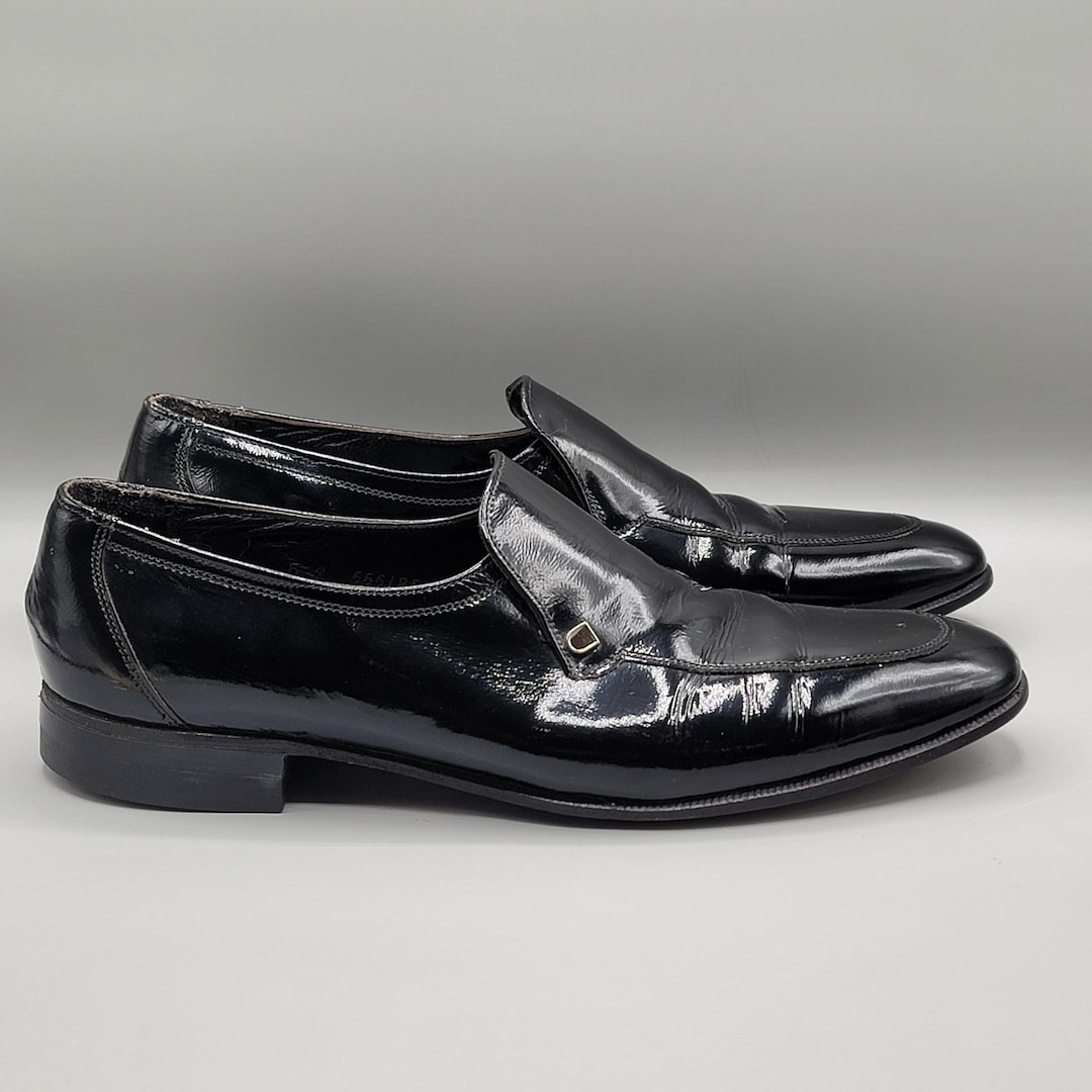 Florsheim Mens Dress Shoe 9B Black Slip on Loafer Tuxedo