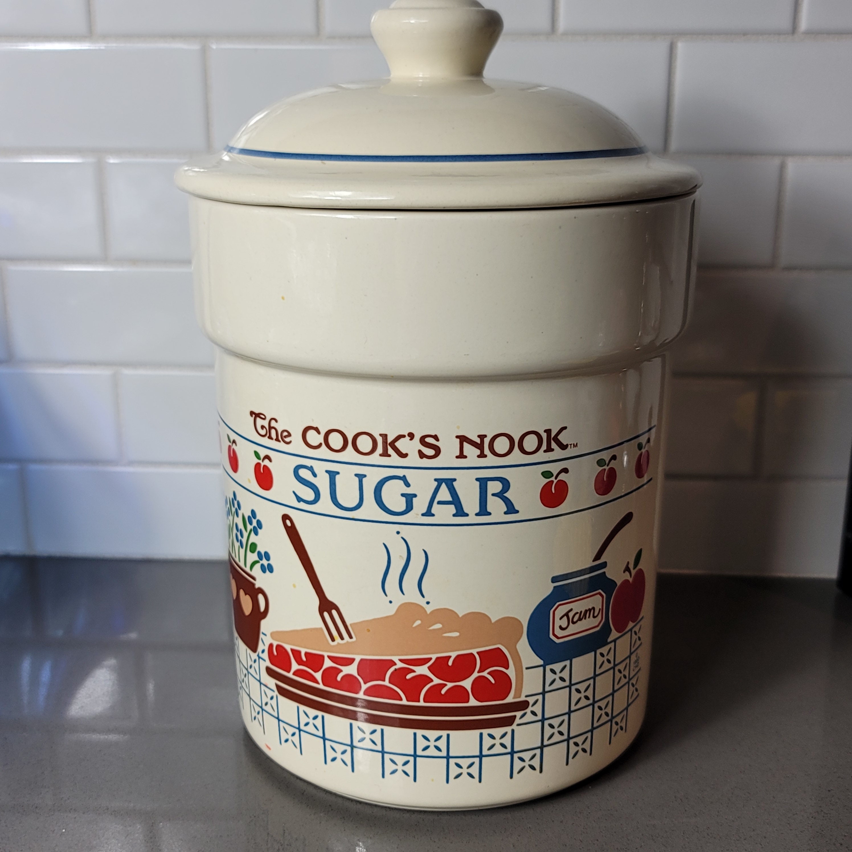 Vintage Treasure Craft Ceramic the Cook Nook Sugar Canister Jar