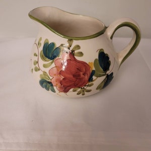 Vintage Hand Painted Floral Portuguese Pottery