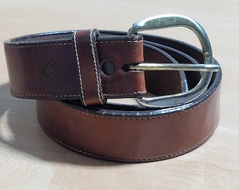 Men Leather Belt  Leegin Buffalo Nickel Silver Vintage 42 inch Studded
