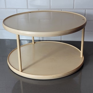 Vintage Spice Rack Lazy Susan Spinning 2 Tier Carousel