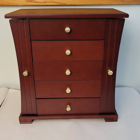 Mahogany jewelry armoire deals