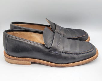 Vizier Italian Women Loafer Shoes Size 37 Blue Made in Italy