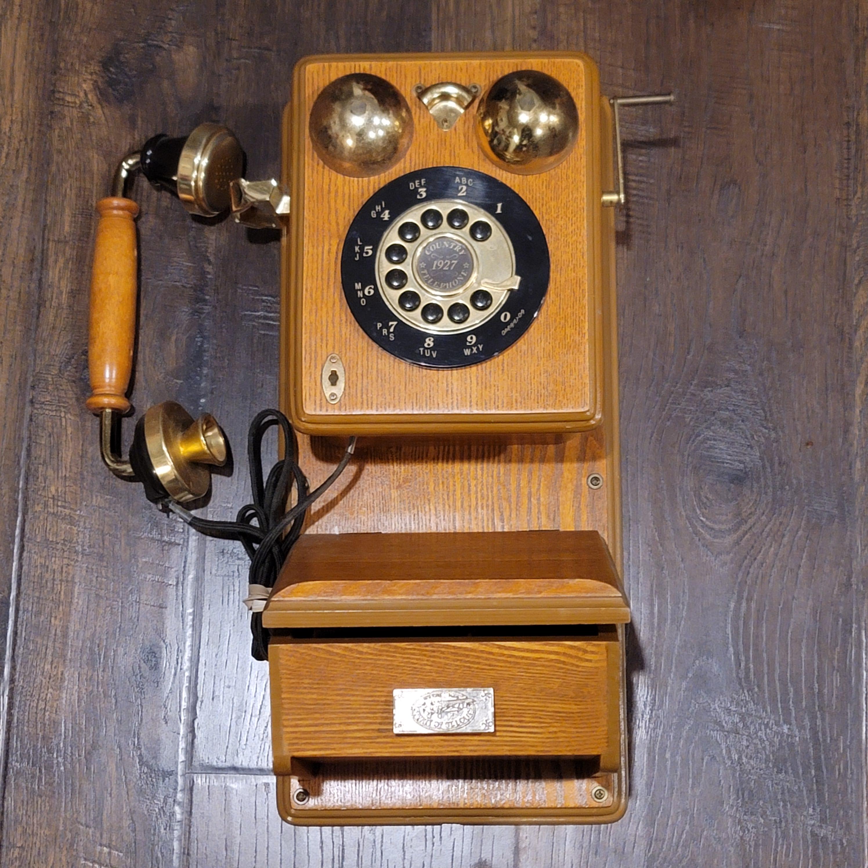 Vintage Oak Wall Mount Telephone Pulse or Tone Dialing - Etsy