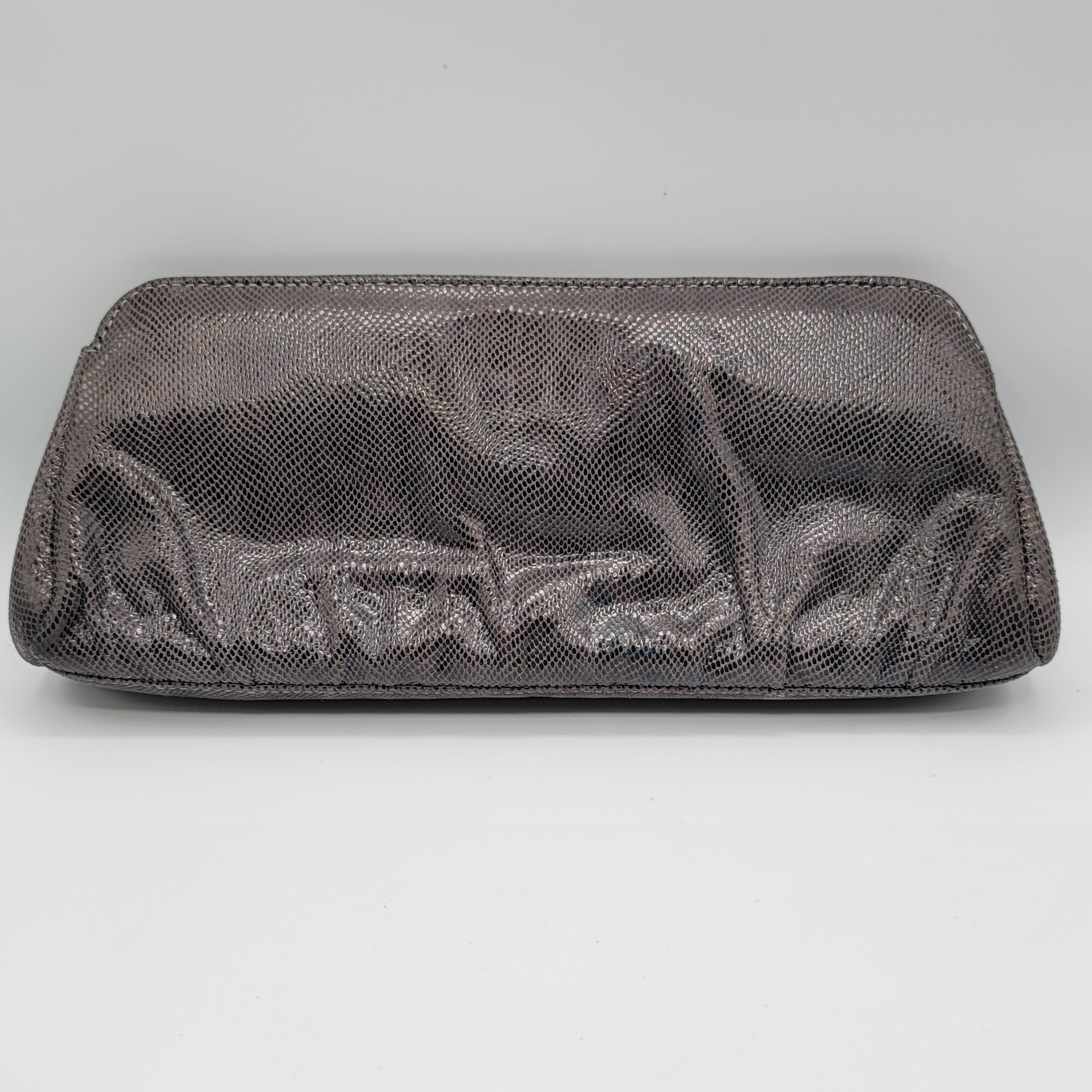 Pochette Sac à Main Vintage En Cuir De Serpent - Marron - Occasion Pour Soirée