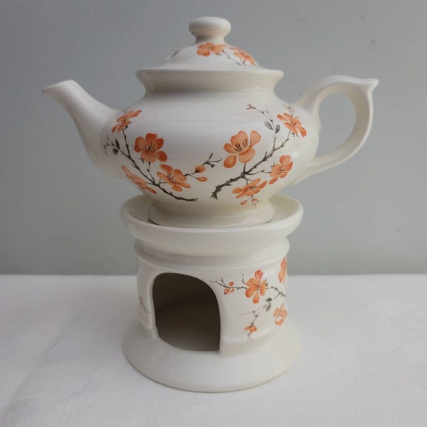 Single Teapot with tealight Warmer, Tea for One warmer
