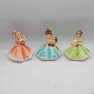 Josef Girl Figurine Floral Japan
