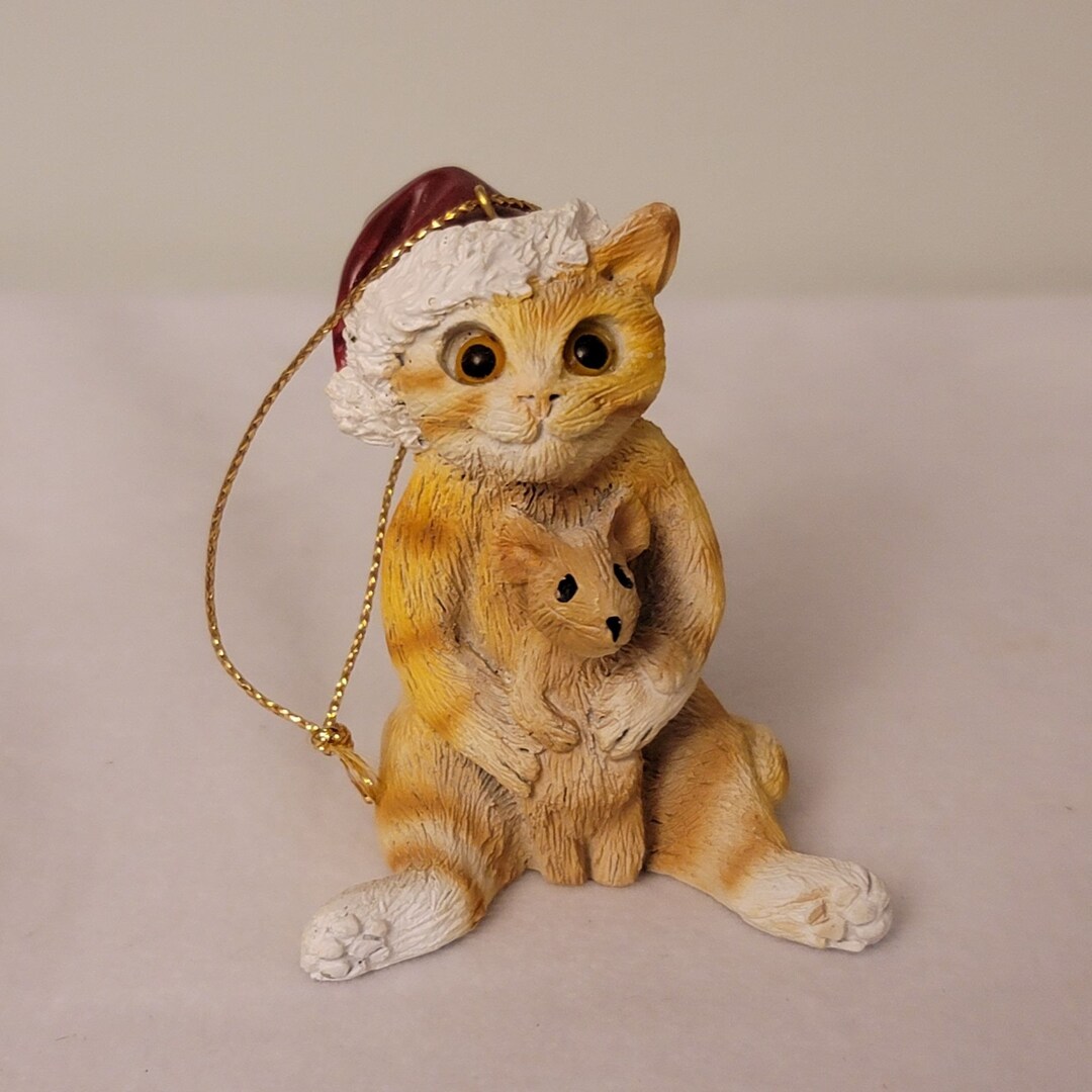 Kit Point De Croix Vintage 1985 - 3 Chats Chatons - Ornements De Noël - Neuf