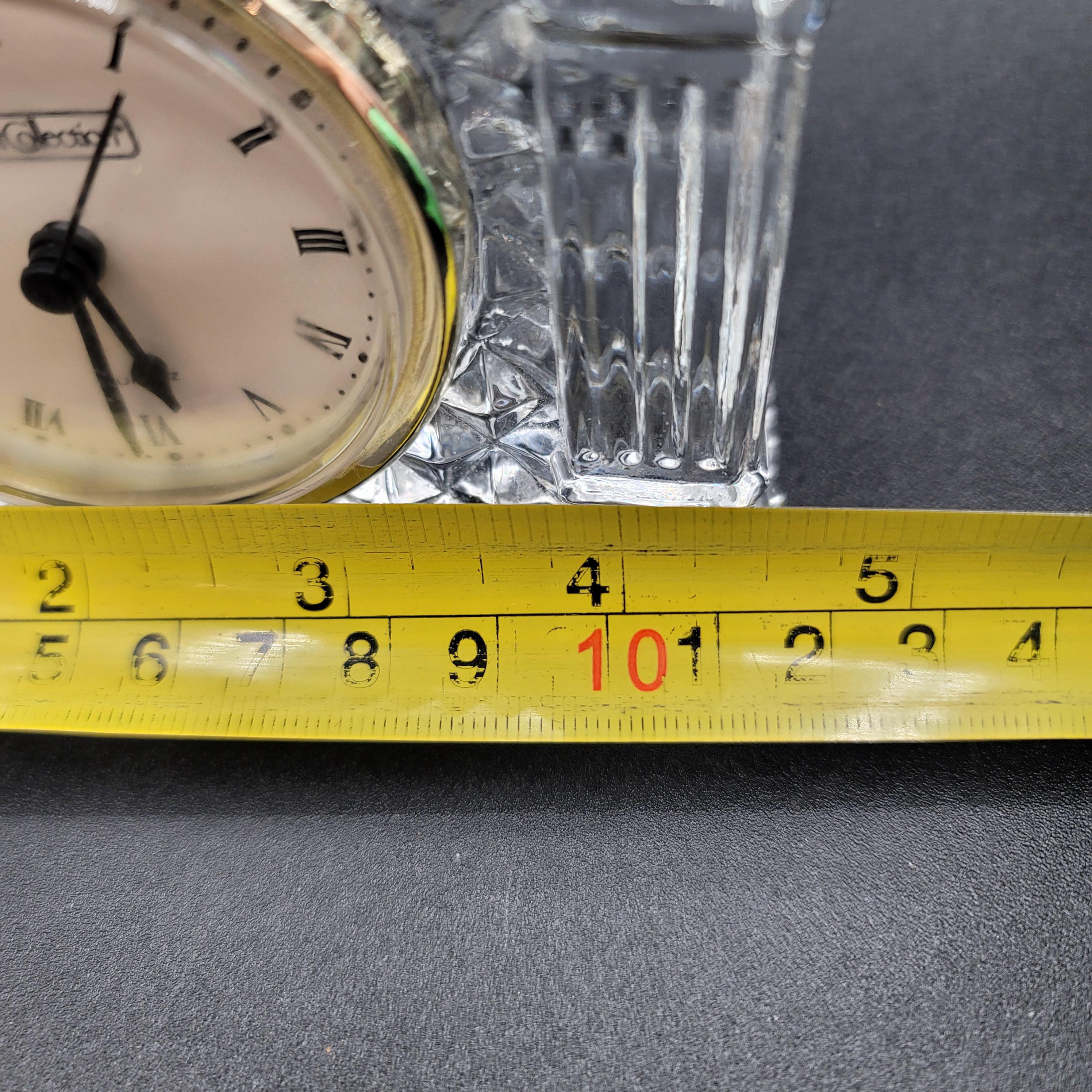 Vintage Charter Collection Crystal Mantle Desk Clock Quartz  display picture 3