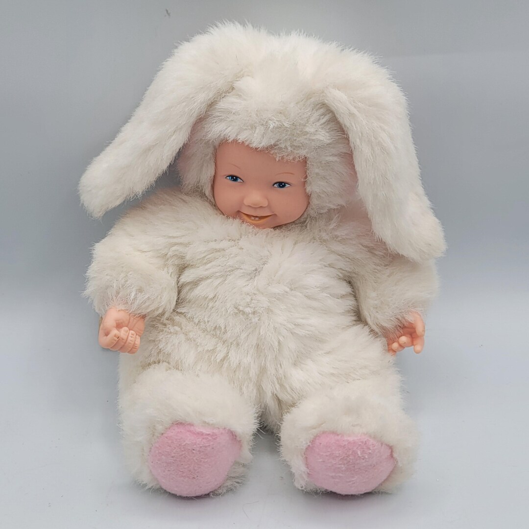 Vintage Anne Geddes Bunny Rabbit Baby Plush Toy Rubber Face - Etsy
