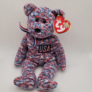 Retired TY Beanie Baby USA Multicolor