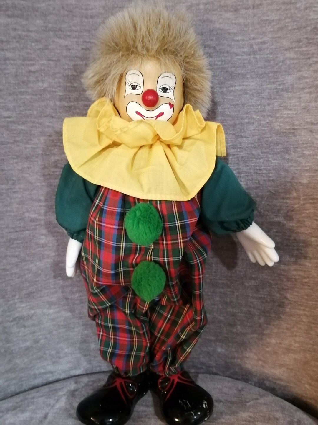 Vintage Clown Doll Porcelain Face and Feet 13 Etsy