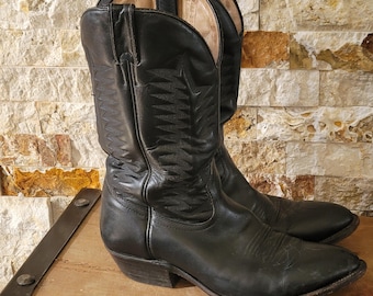 Vintage Boulet black cowboy boots, men’s size 9.5