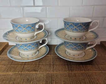4 Teetassen Set JEFF Banks Teetasse und Untertasse