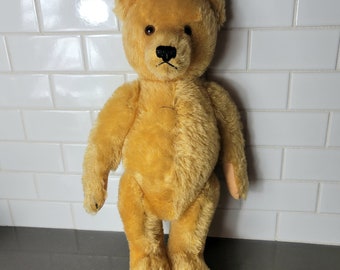 Oso de peluche de mohair dorado del Museo Margaret Strong de 14 pulgadas